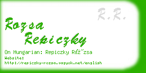 rozsa repiczky business card